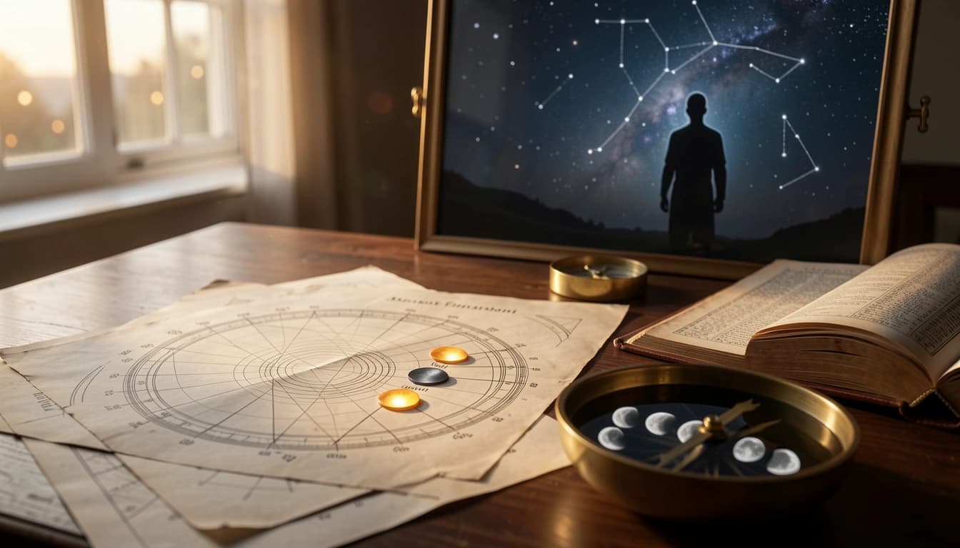 Calculate your Sun sign, Moon sign and Rising sign together in one comprehensive birth chart result.