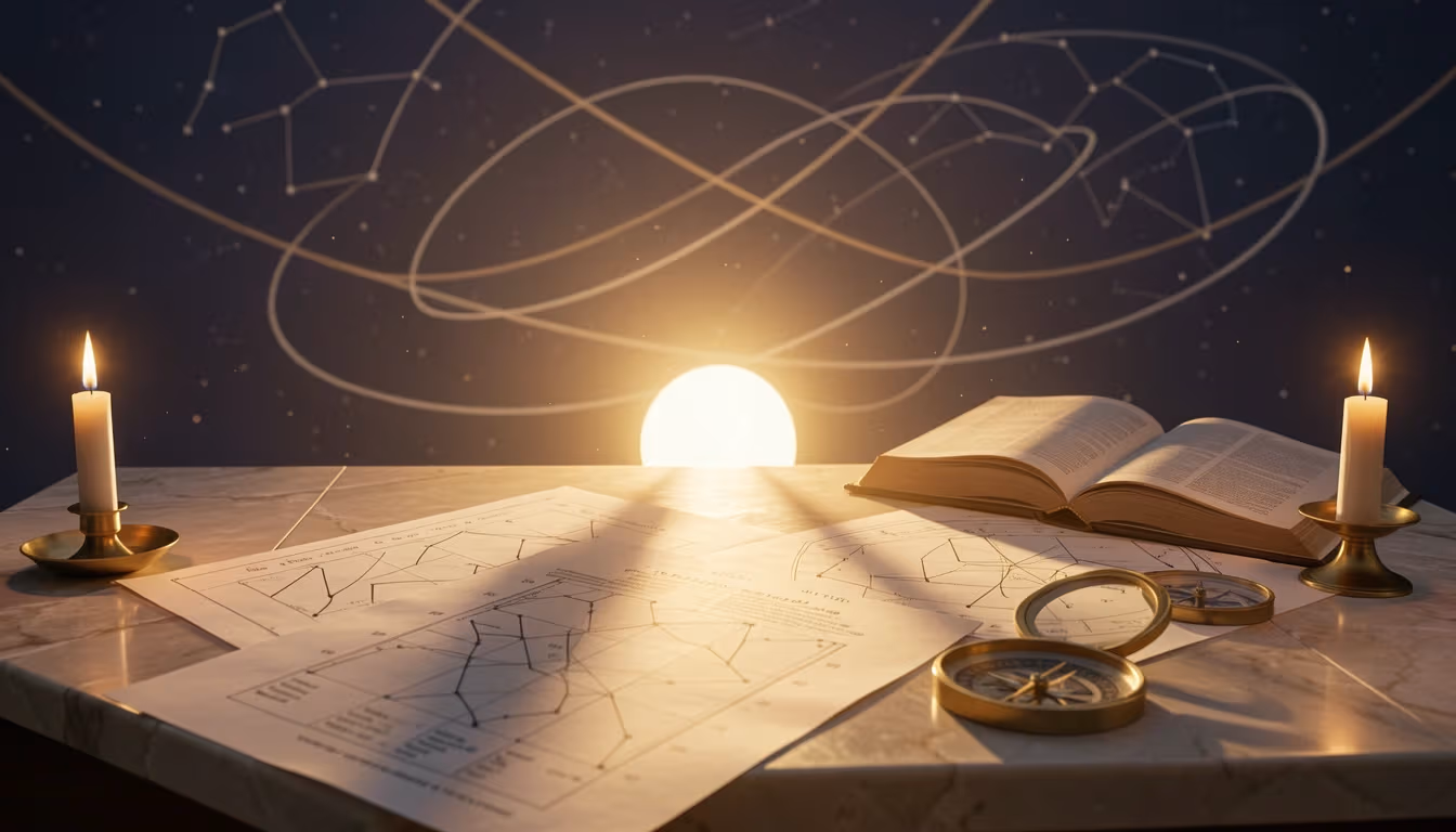 Generate a no-time natal chart using noon, sunrise or solar chart methods when your exact birth time is unknown.
