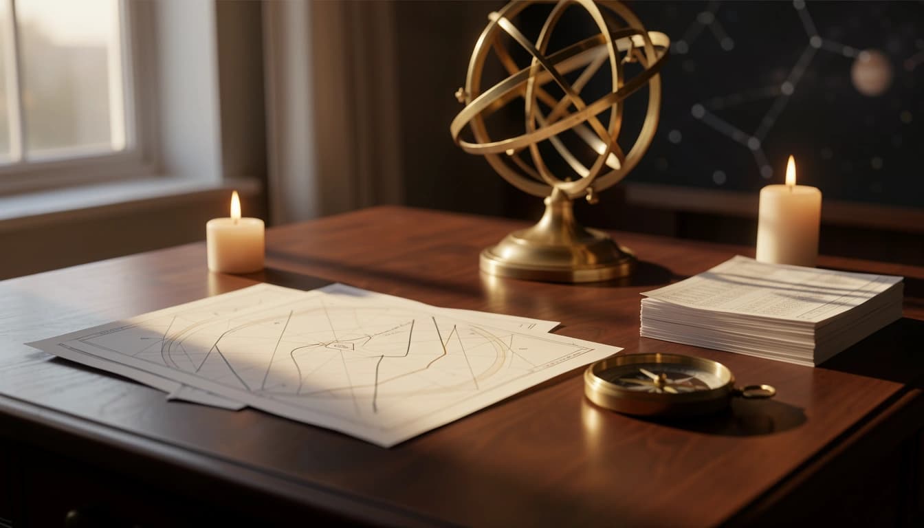 Calculate every major aspect, minor aspect and aspect pattern in your natal chart for free. Get clear interpretations for love, career and inner growth.