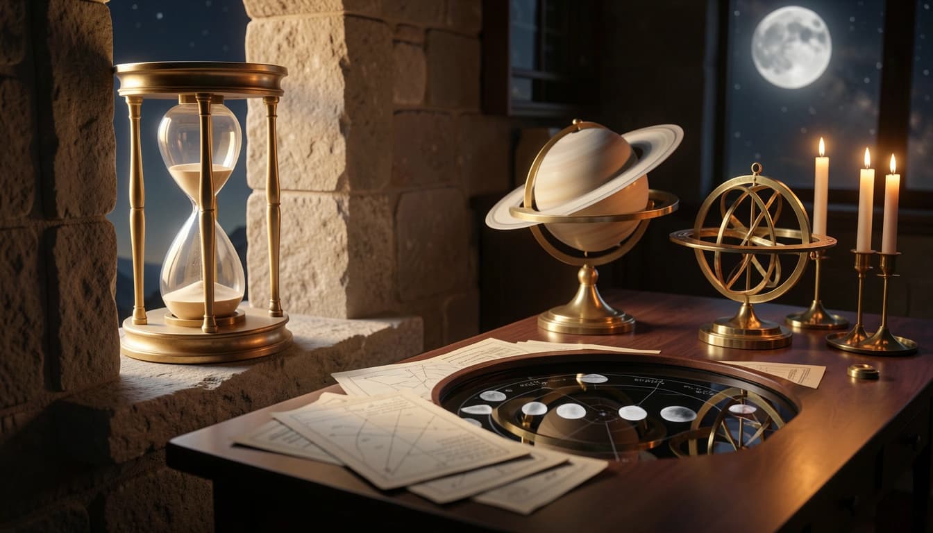 Calculate your Vedic Moon sign and Saturn's 7.5-year Sade Sati transit across the 12th, 1st and 2nd houses. Free, instant results from YesAstrology.