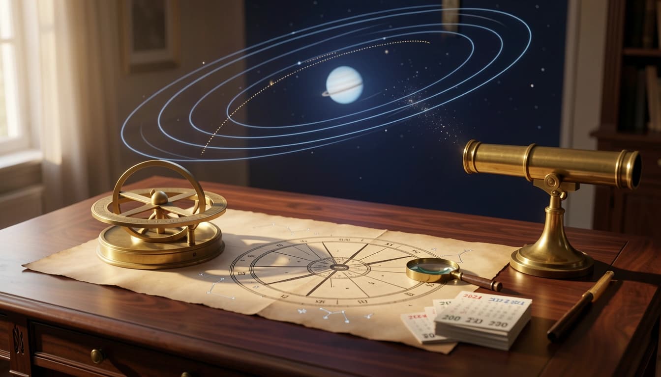 Find Uranus retrograde dates 2024–2030 and current status. Free calculator and calendar for retrograde periods, stations and zodiac degrees.