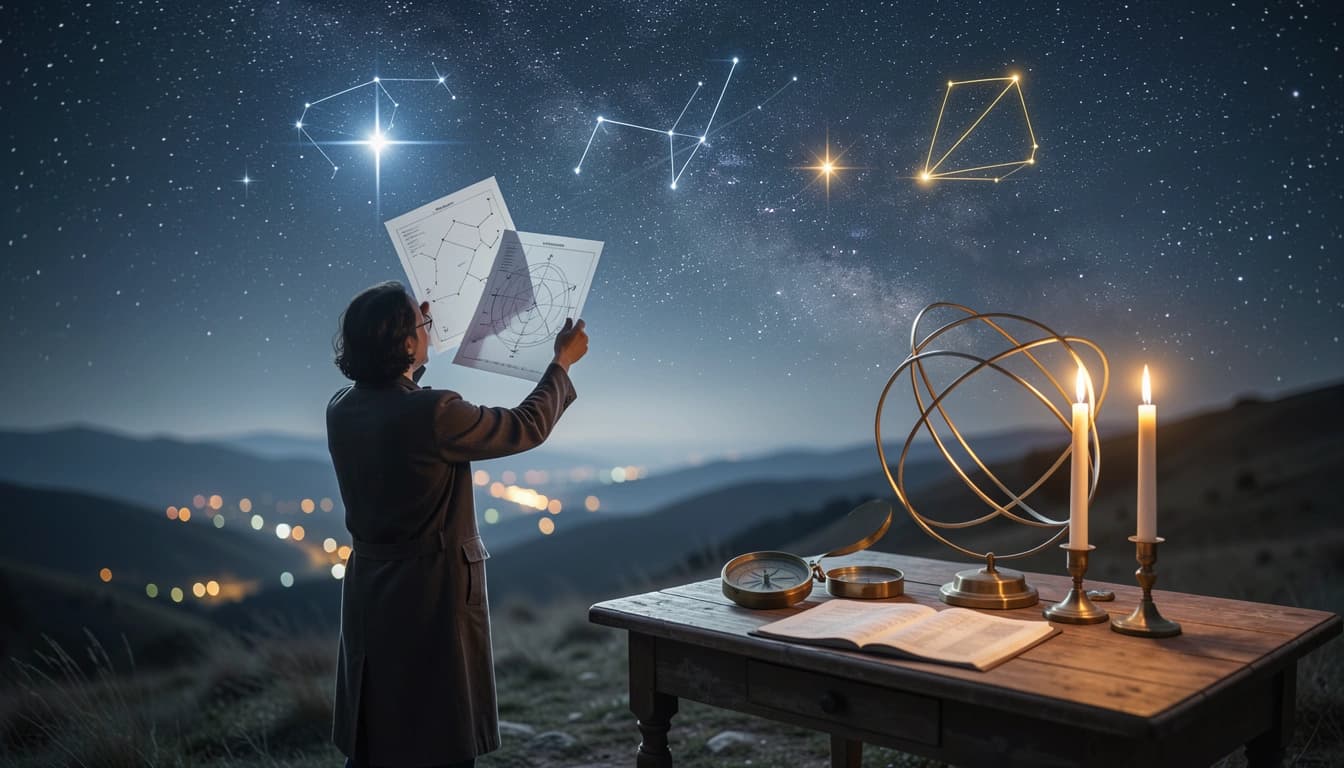Find conjunctions between key fixed stars like Sirius, Regulus, or Algol and your natal planets in your personalized premium report.