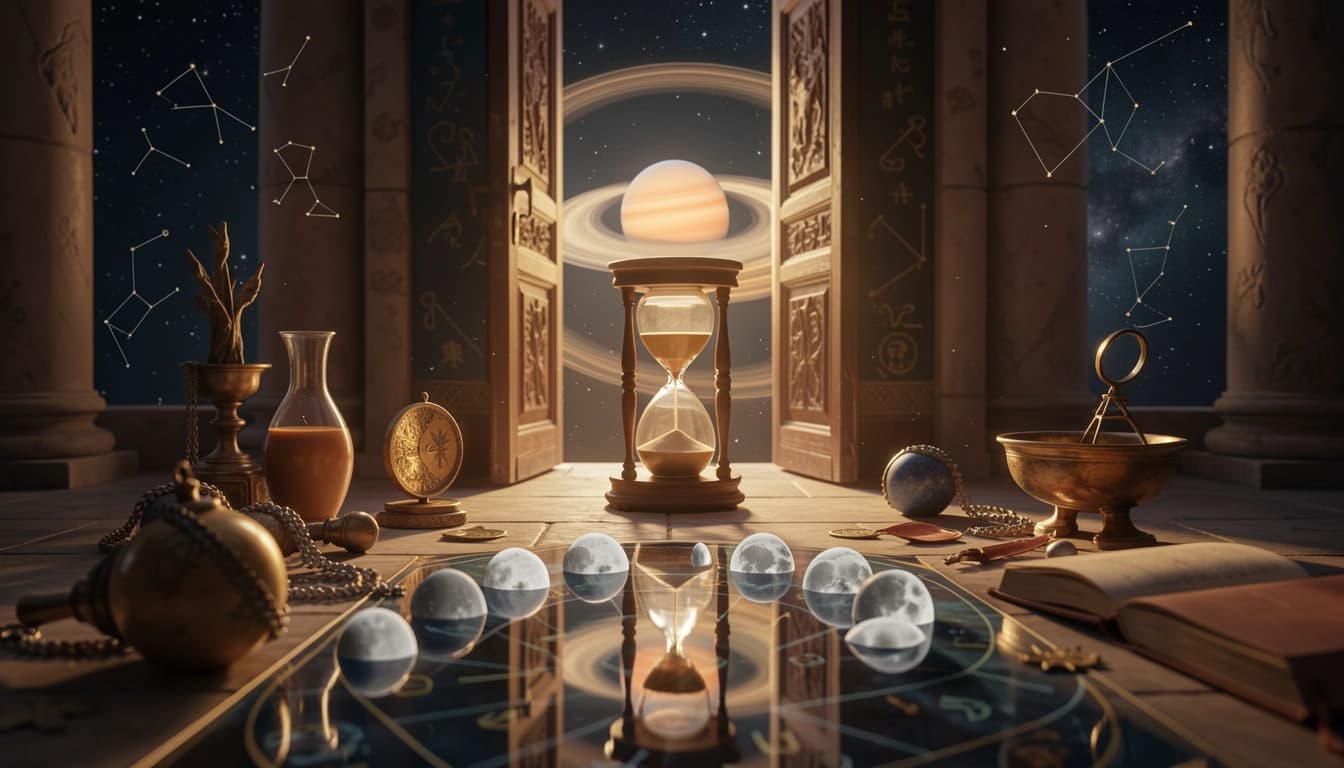 Calculate Vedic Moon sign and Saturn's 7.5-year transit periods over 12th, 1st, and 2nd houses.