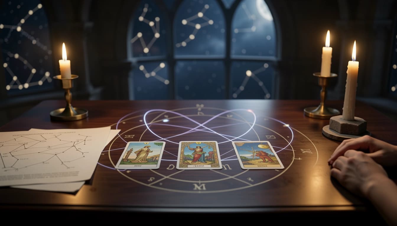 Draw past, present and future tarot cards in a classic three-card spread for guidance on your current situation with the YesAstrology premium report.