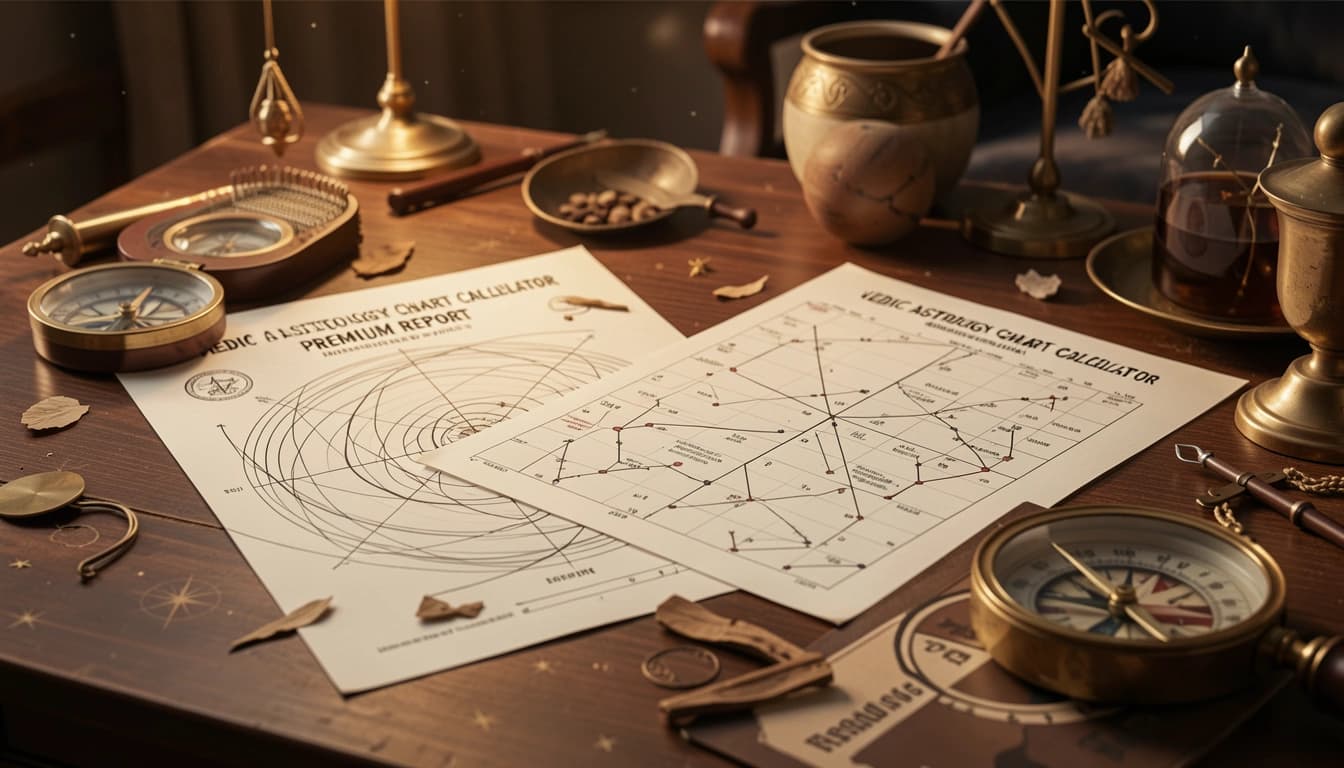 Generate a Vedic natal chart with Lahiri ayanamsa, nakshatras, dasas and planetary strengths from your birth data.