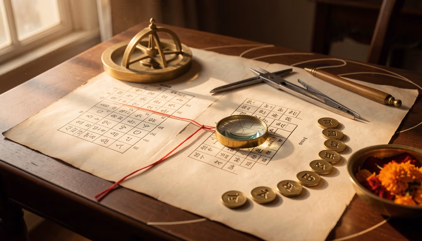 Order your personalized Ashta Koota Guna Milan Kundli Matching Premium Analysis Report. Comprehensive astrological interpretation, planetary placements, and lifetime cosmic guidance.
