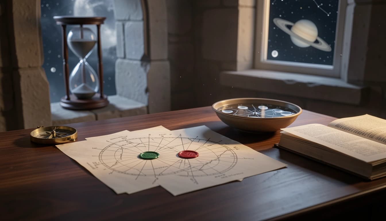 Compare two birth charts for relationship green and red flags. Audit emotional safety, communication flow, power dynamics, and karmic longevity.