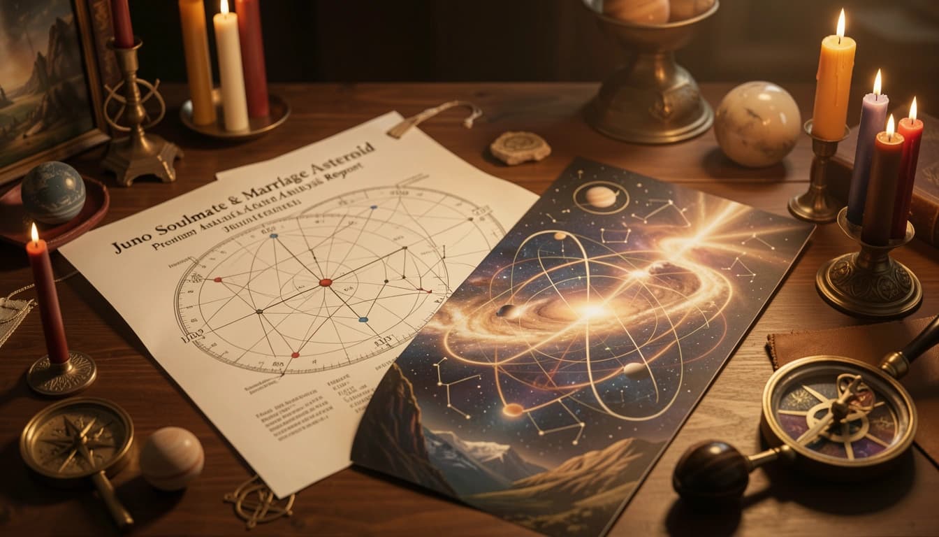 Comprehensive astrological analysis, planetary mechanics, and actionable insights for Juno Soulmate & Marriage Asteroid Premium Analysis Report. Discover k