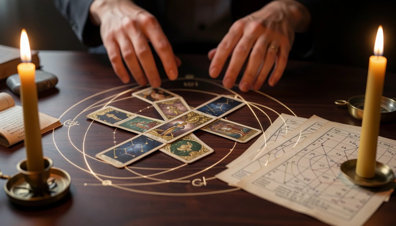 Go deeper than a one-card pull. The Celtic Cross Love Calculator Premium Report maps all ten positions, synastry cross-aspects and timing cycles for your...